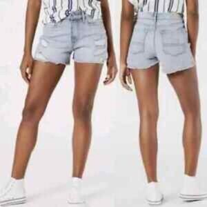 Levi's Denizen High‎ Rise Denim Shorts Stretch Cotton Pockets Blue Women 12 NWT